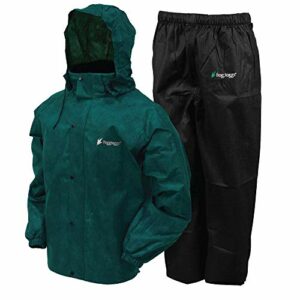 FROGG TOGGS Men's Standard Classic All-Sport Waterproof Breathable Rain Suit, Dark Green/Black Pants, XX-Large
