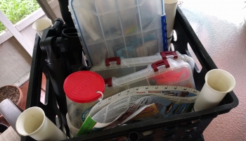 Kayak fishing crates.. the most popular fishing kayak modification!